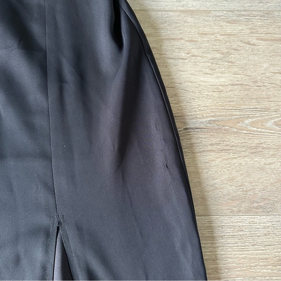 Aritzia Babaton 90s Slit Midi Black Dress Sz 4 - Picture 15 of 15